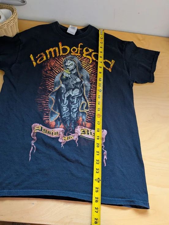 Lamb Of God Again We Rise Band Tee Shirt Size Medium 100% Cotton Black Color - Picture 7 of 8